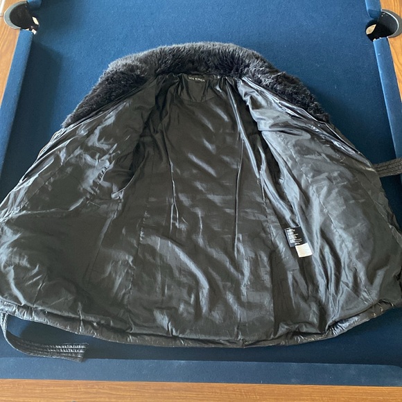 Via Spiga black puffer with fur collar - Picture 4 of 4